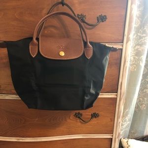 Longchamp Le Pliage small black handbag NWOT